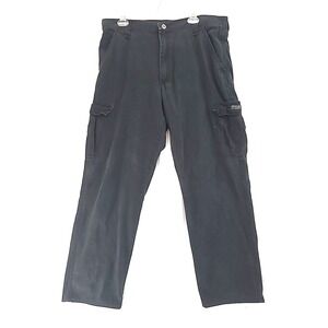 Mens Wrangler Cargo Pants 36x32 Black Comfortable Fit